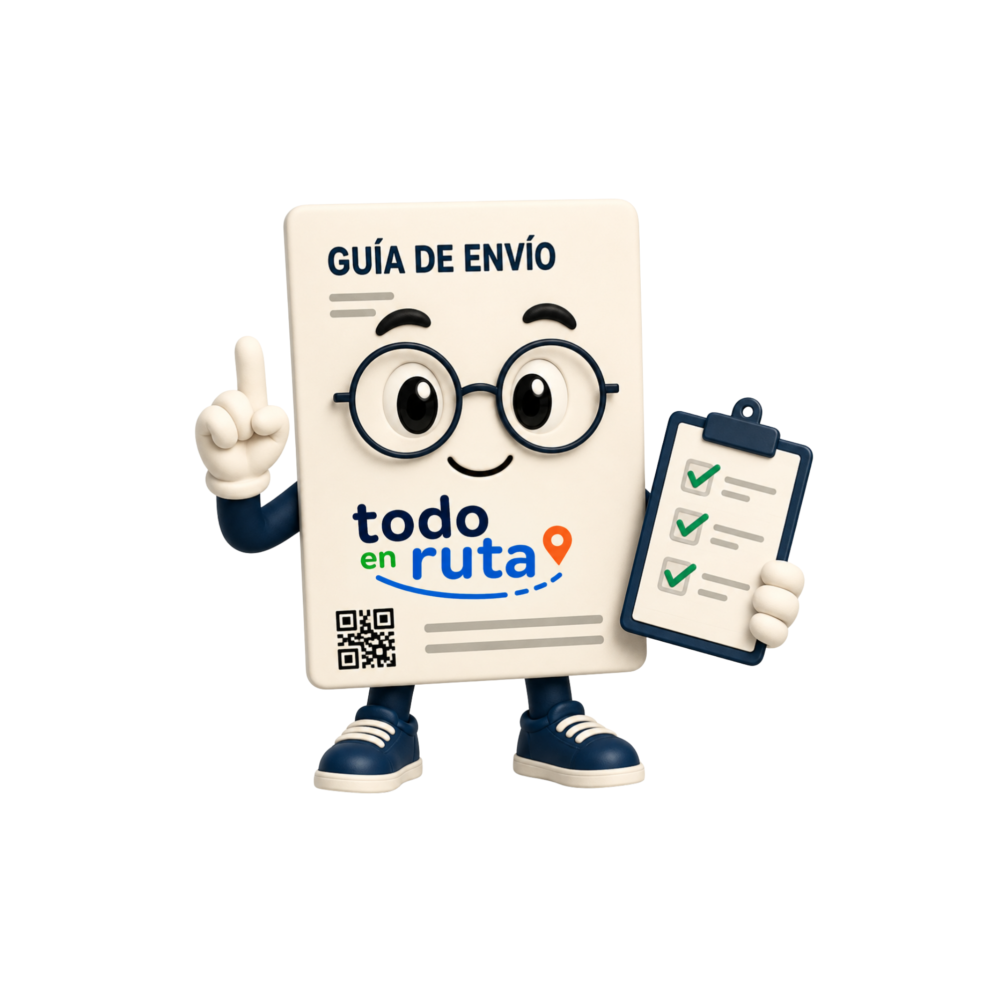 Mascota de Todo en Ruta con lentes