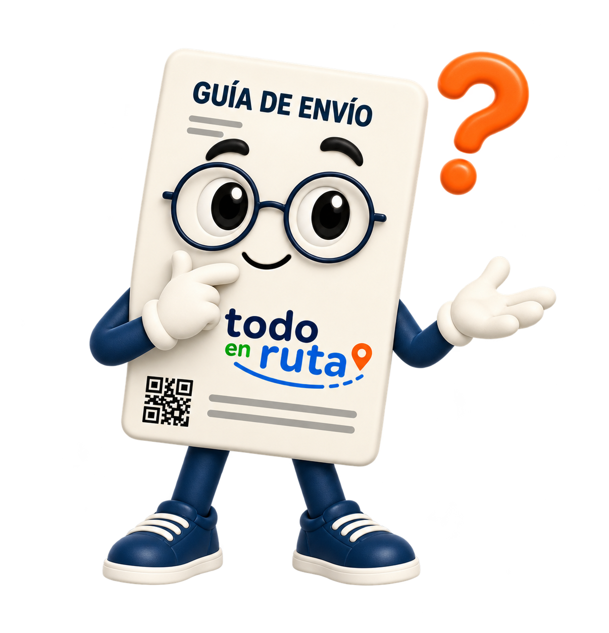 Mascota de Todo en Ruta lista para ayudar con un reporte